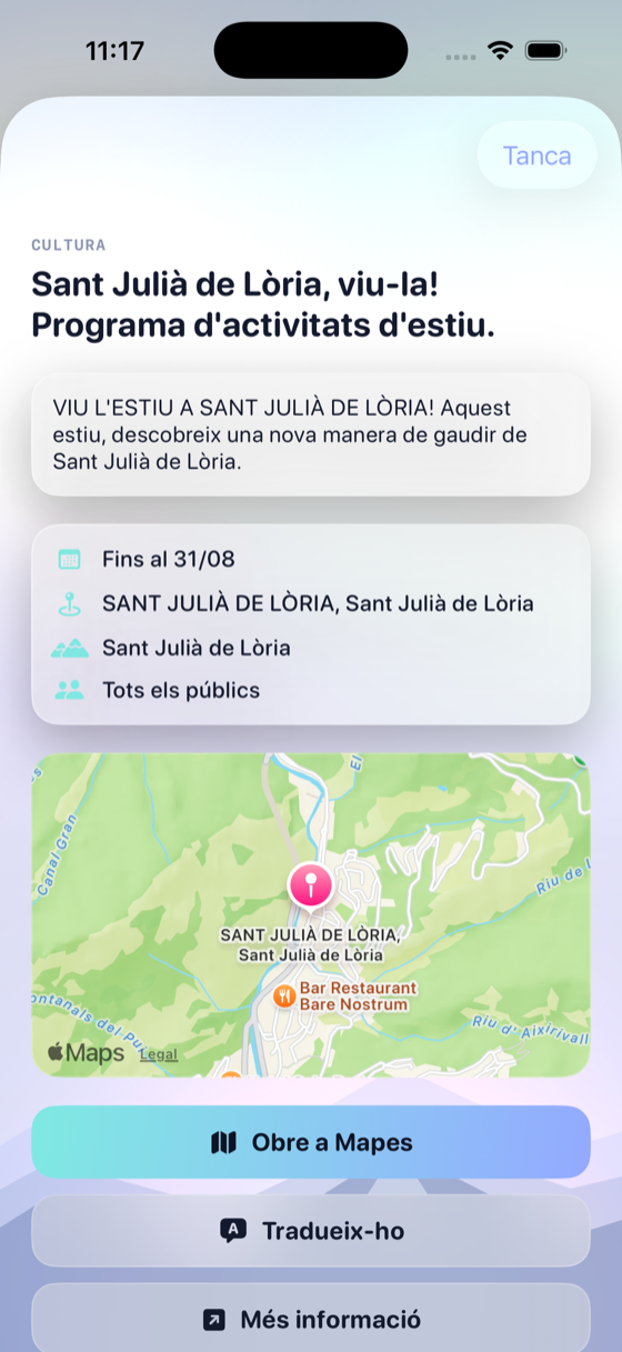Agenda amb mapa